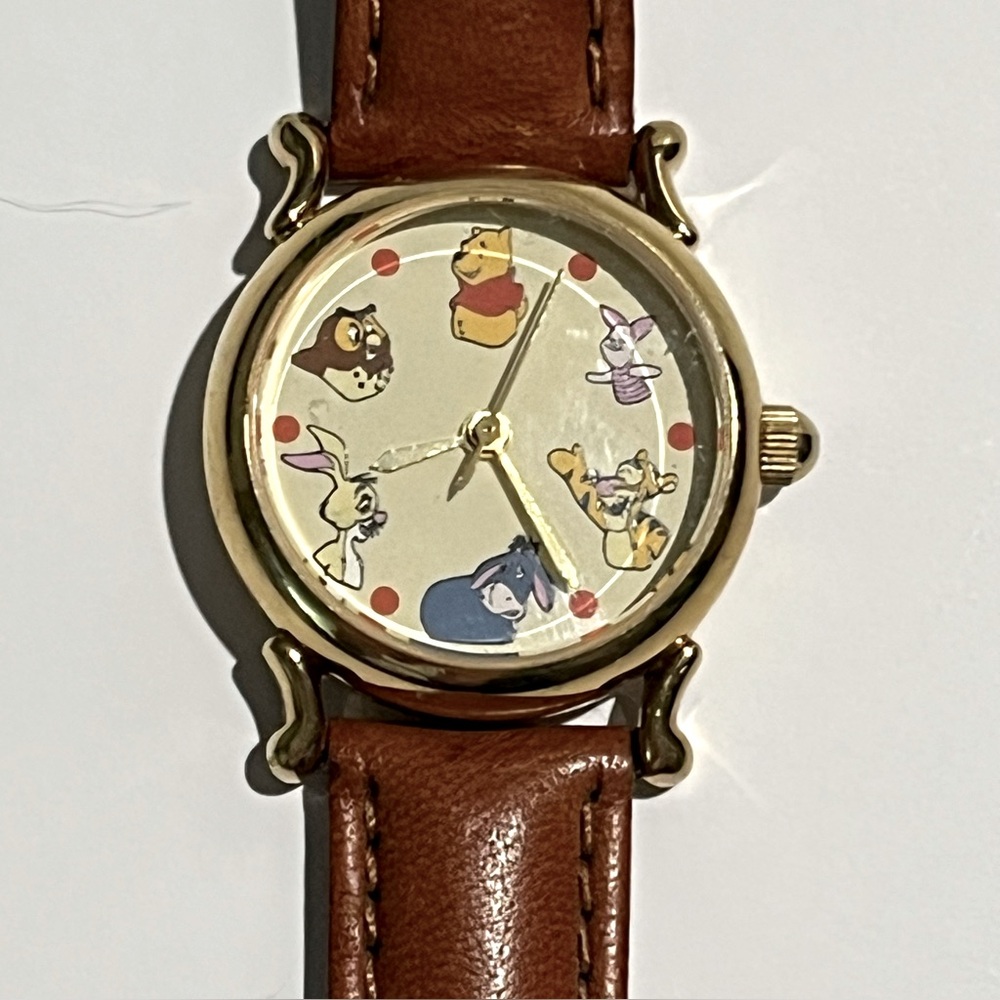 Vintage Winnie the Pooh & Friends Disney Parks Watch with Brown Leather Strap - Picture 12 of 13